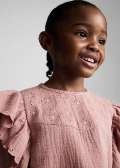 Dzieci MANGO Koszule*Bluzka z haftem angielskim