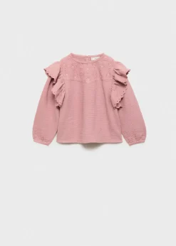 Dzieci MANGO Koszule*Bluzka z haftem angielskim