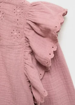 Dzieci MANGO Koszule*Bluzka z haftem angielskim