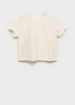 Dzieci MANGO Koszule I Bluzki*Bluzka z haftem angielskim