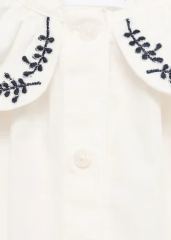 Dzieci MANGO Koszule|Koszule*Bluzka z kołnierzykiem babydoll i haftem