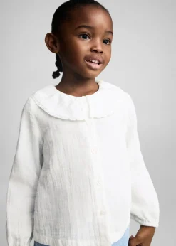 Dzieci MANGO Koszule*Bluzka z kreszowanej bawełny