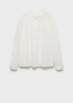 MANGO Koszule I Bluzki*Bluzka z kwiatowym haftem