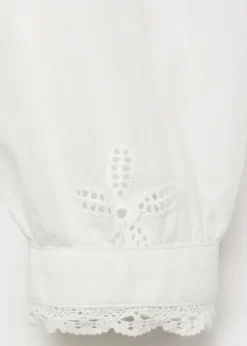 MANGO Koszule I Bluzki*Bluzka z kwiatowym haftem