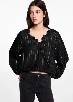 MANGO Koszule I Bluzki*Bluzka z lureksu w paski