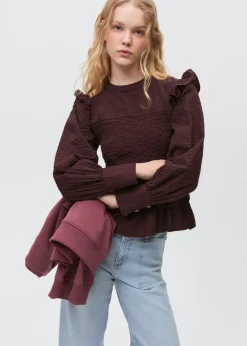 MANGO Koszule I Bluzki*Bluzka z marszczonym panelem