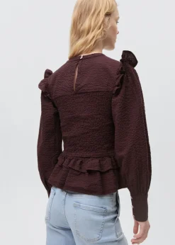 MANGO Koszule I Bluzki*Bluzka z marszczonym panelem