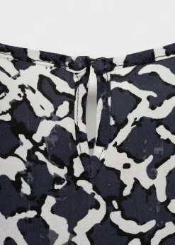 MANGO Koszule I Bluzki*Bluzka z nadrukiem i rozcięciem na dekolcie