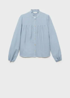 MANGO Koszule I Bluzki*Bluzka z teksturą w kratkę