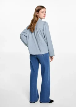 MANGO Koszule I Bluzki*Bluzka z teksturą w kratkę