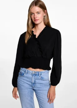 MANGO Koszule I Bluzki*Bluzka z zakładanym dekoltem