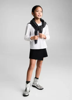 Dzieci MANGO Koszule I Bluzki*Bluzka ze szczypankami i strasem