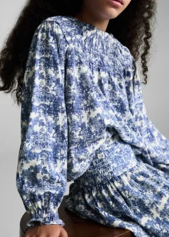 Dzieci MANGO Koszule I Bluzki*Bluzka ze wzorem i marszczeniem