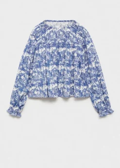 Dzieci MANGO Koszule I Bluzki*Bluzka ze wzorem i marszczeniem