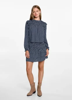 MANGO Koszule I Bluzki*Bluzka ze wzorem i marszczeniem