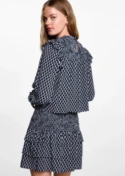 MANGO Koszule I Bluzki*Bluzka ze wzorem i marszczeniem