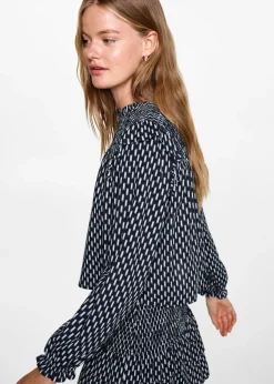 MANGO Koszule I Bluzki*Bluzka ze wzorem i marszczeniem