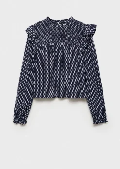 MANGO Koszule I Bluzki*Bluzka ze wzorem i marszczeniem