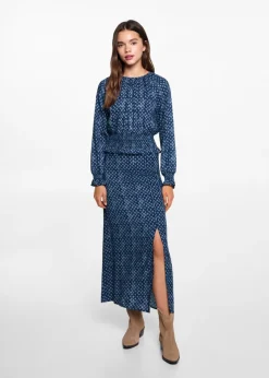 MANGO Koszule I Bluzki*Bluzka ze wzorem i marszczeniem