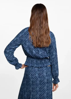 MANGO Koszule I Bluzki*Bluzka ze wzorem i marszczeniem