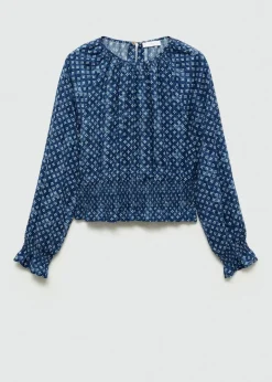 MANGO Koszule I Bluzki*Bluzka ze wzorem i marszczeniem