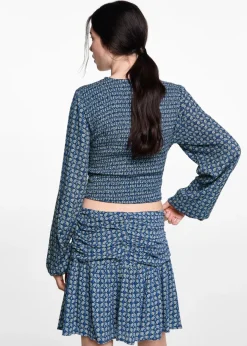 MANGO Koszule I Bluzki*Bluzka ze wzorem i marszczeniem