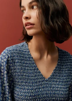 MANGO Koszule I Bluzki*Bluzka ze wzorem i marszczeniem