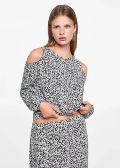 MANGO Koszule I Bluzki*Bluzka ze zwierzęcym wzorem