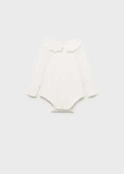 Dzieci MANGO T-shirty I Body*Body bawełniane z haftowanym kołnierzykiem