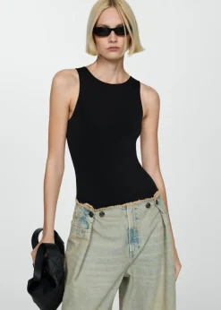 MANGO Topy*Body o taliowanym kroju bez rękawów