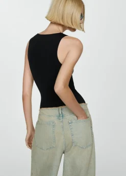 MANGO Topy*Body o taliowanym kroju bez rękawów