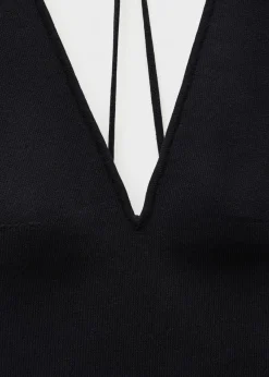 MANGO Topy*Body z dzianiny z odkrytymi plecami