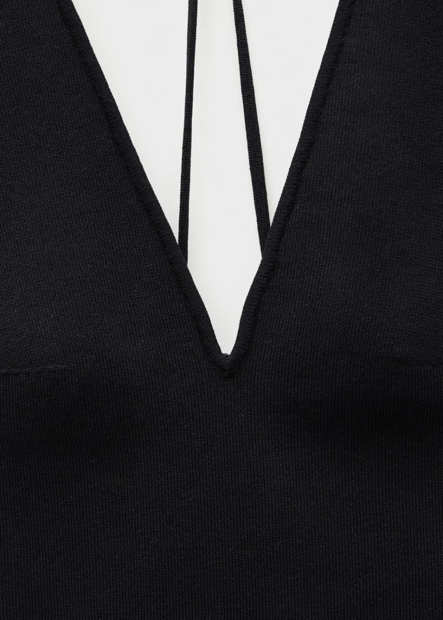 MANGO Topy*Body z dzianiny z odkrytymi plecami