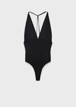 MANGO Topy*Body z dzianiny z odkrytymi plecami