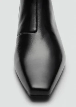 MANGO Buty|Akcesoria Skórzane*Botki skórzane na obcasie kitten