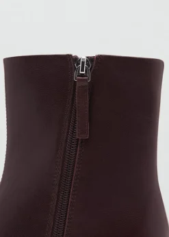 MANGO Buty|Akcesoria Skórzane*Botki skórzane z kwadratowym noskiem