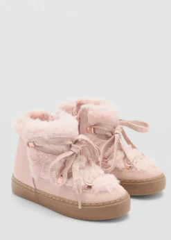 Dzieci MANGO Buty*Botki sznurowane wykończone futrem