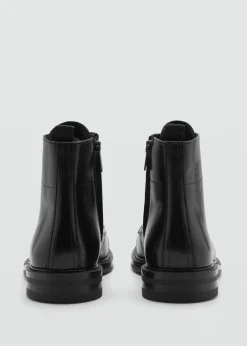 MANGO Skóra*Botki sznurowane ze skóry