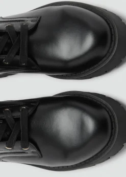 MANGO Buty|Akcesoria Skórzane*Botki sznurowane ze skóry