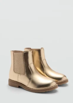Dzieci MANGO Buty*Botki w metalicznym kolorze