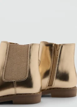 Dzieci MANGO Buty*Botki w metalicznym kolorze