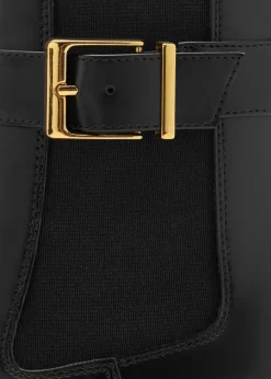 MANGO Buty*Botki z elastycznym panelem i sprzączką