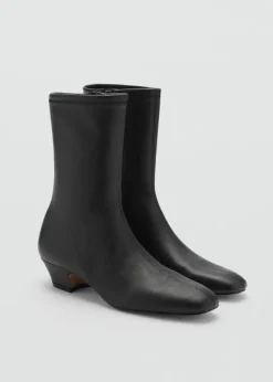 MANGO Buty|Akcesoria Skórzane*Botki z miękkiej skóry
