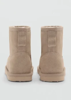 Dzieci MANGO Buty*Botki ze skóry wyściełane futerkiem
