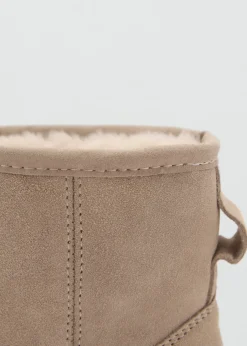 Dzieci MANGO Buty*Botki ze skóry wyściełane futerkiem