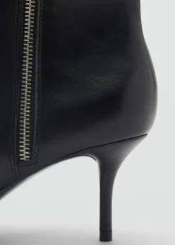 MANGO Buty*Botki ze spiczastym noskiem i zapięciem na zamek