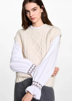 MANGO Kamizelki*Braided-knit gilet