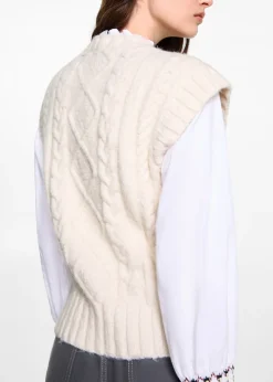 MANGO Kamizelki*Braided-knit gilet