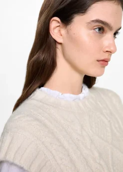 MANGO Kamizelki*Braided-knit gilet