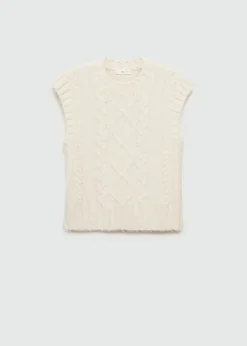 MANGO Kamizelki*Braided-knit gilet